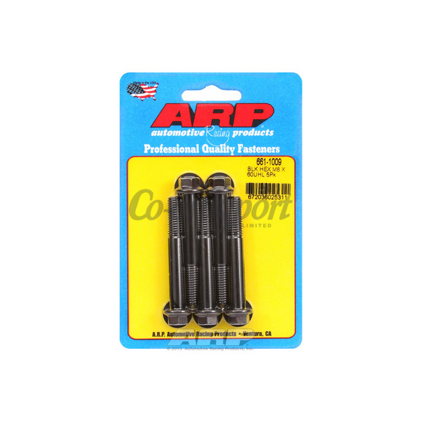 ARP M8 x 1.25 x 60 hex black oxide bolts image