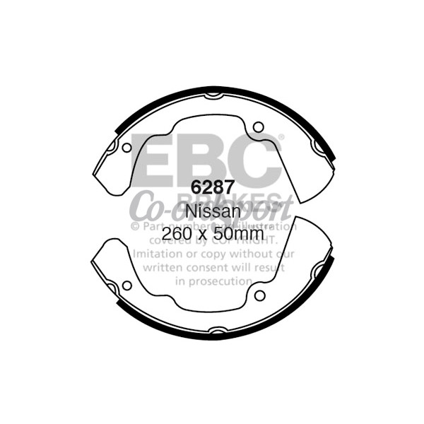 EBC BRAKE SHOE SET image