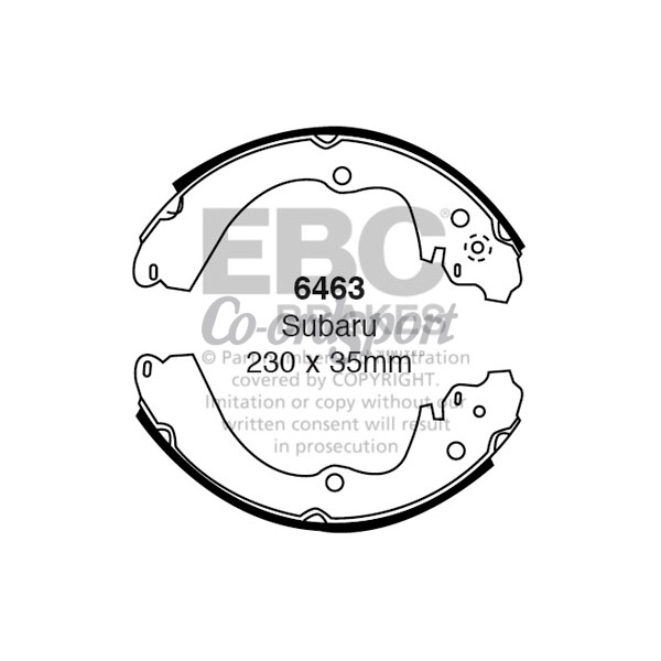 EBC BRAKE SHOE SET image