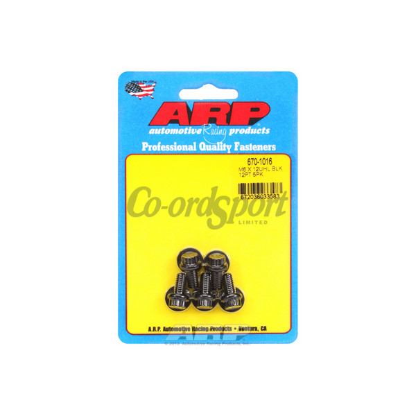 ARP M6 x 1.00 x 12 12pt black oxide bolts image