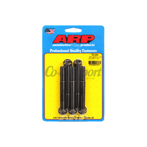 ARP 3/8-24 x 3.250 hex black oxide bolts image