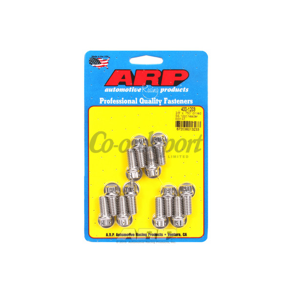 ARP 3/8 x .750 drilled SS 12pt header bolt kit image