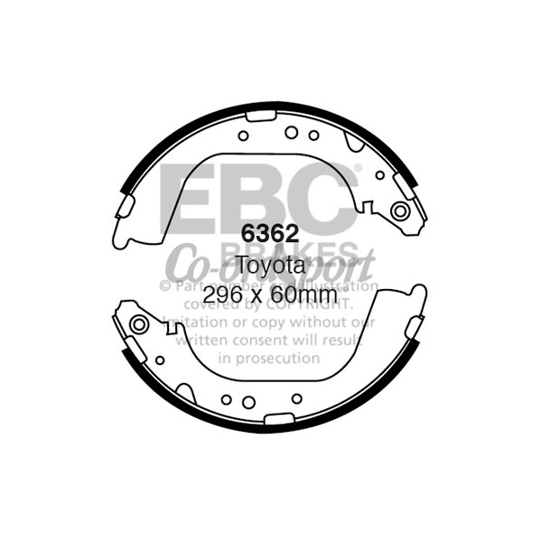 EBC BRAKE SHOE SET image