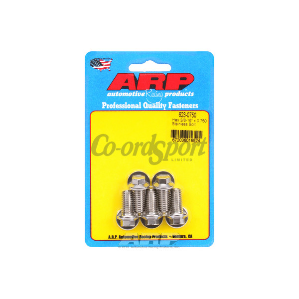ARP 3/8-16 x 0.750 hex SS bolts image