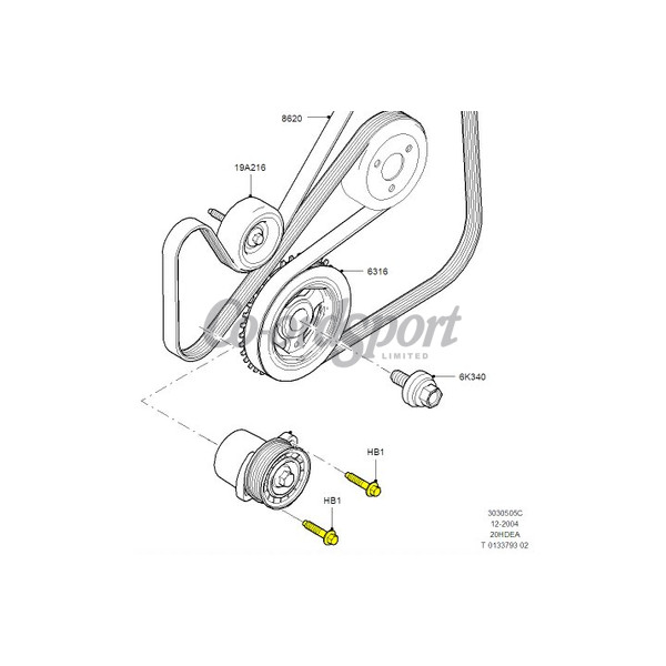 Ford Bolts Aux Tensioner ST150 image
