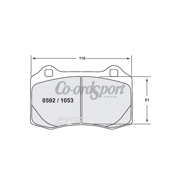 PFC 0592 RACE PAD SET - 84 CMPD 15 MM image