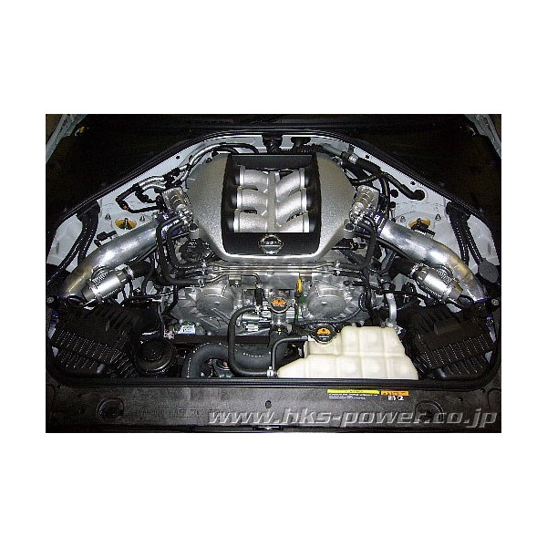 HKS SQV4 BOV for Nissan GT-R R35 (w/ Polished Intake Pipes) image