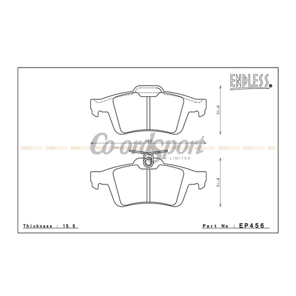 Endless Brake Pads S92F Compound image