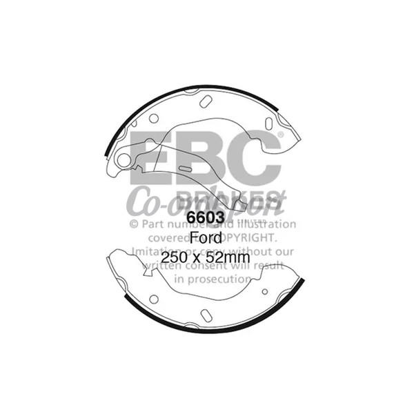 EBC BRAKE SHOE SET image