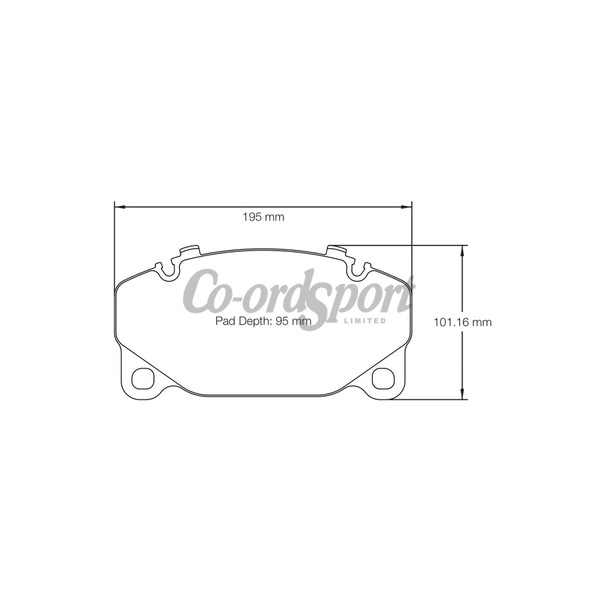 Pagid Racing Brake Pads RSC1 Porsche 992 Turbo Front PCCB image