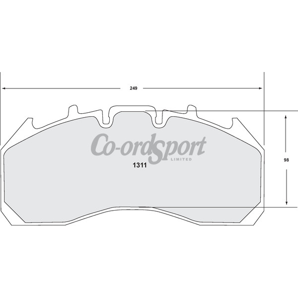 PFC 1311 Z-Rated Brake Pad Set 50 Compound image