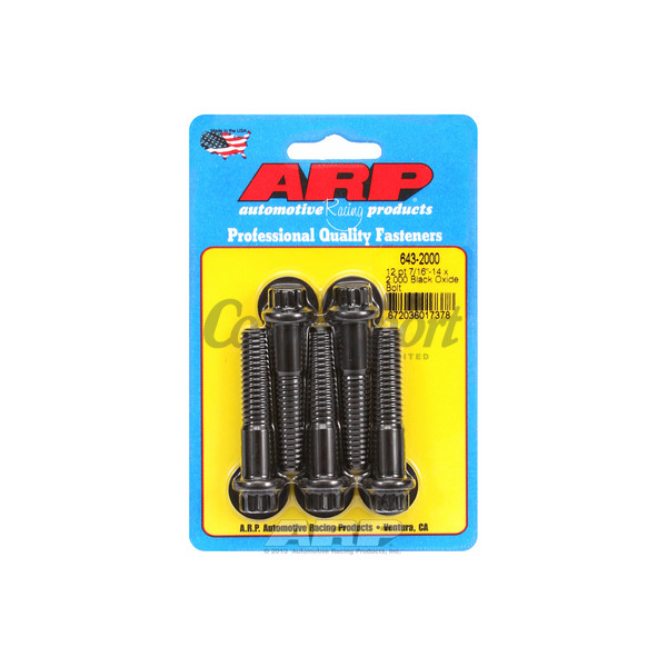ARP 7/16-14 x 2.000 12pt black oxide bolts image