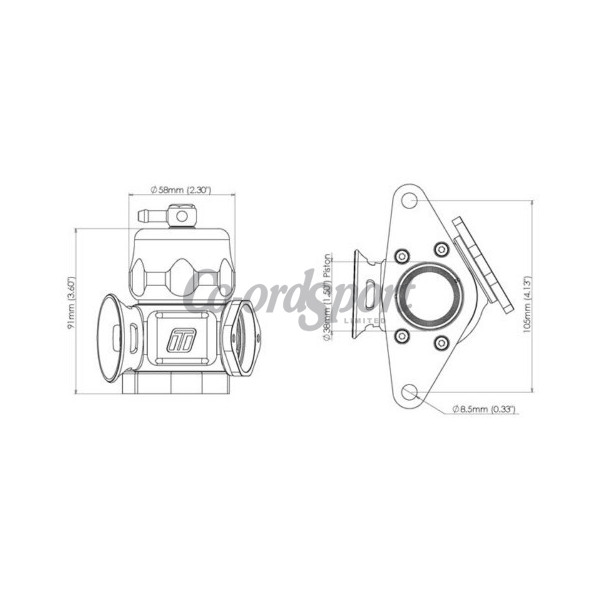 Turbosmart BOV Dual Port Subaru-Blue image