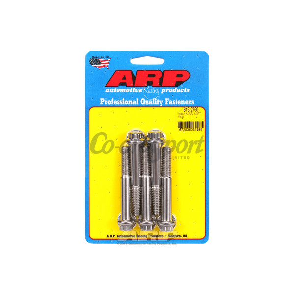 ARP 3/8-16 x 2.750 12pt 7/16 wrenching SS bolts image