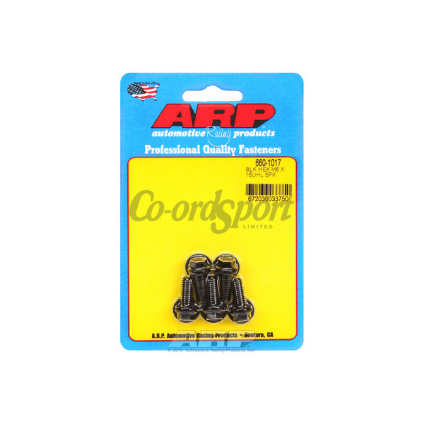 ARP M6 x 1.00 x 16 hex black oxide bolts image