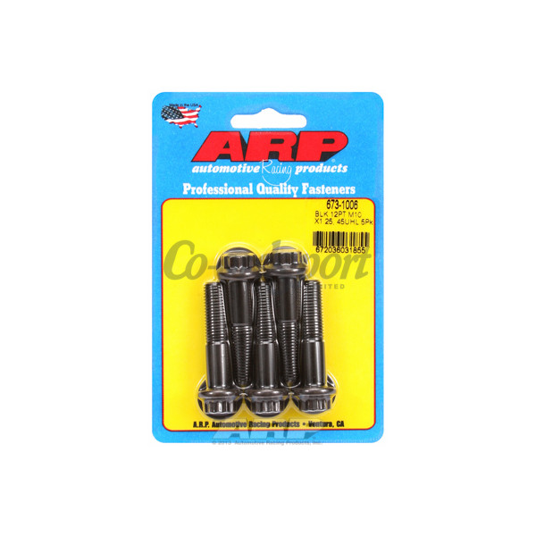 ARP M10 x 1.25 x 45 12pt black oxide bolts image