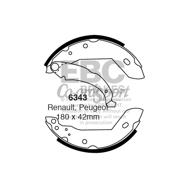 EBC BRAKE SHOE SET image