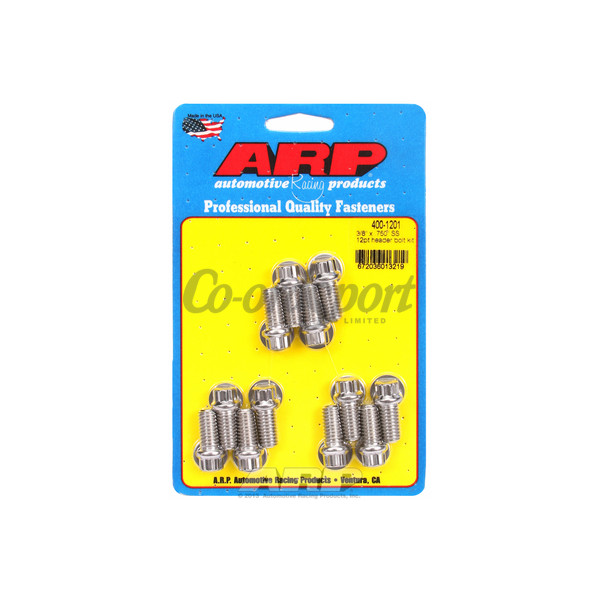 ARP 3/8 x .750 SS 12pt header bolt kit image