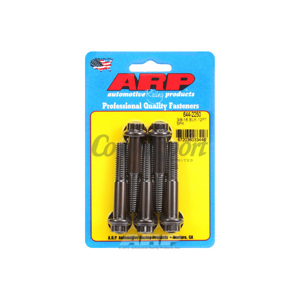ARP 3/8-16 x 2.250 12pt 7/16 wrenching black oxide bolts image