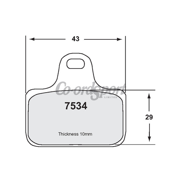 PFC 7534 RACE PAD SET - 01 CMPD 10 MM image