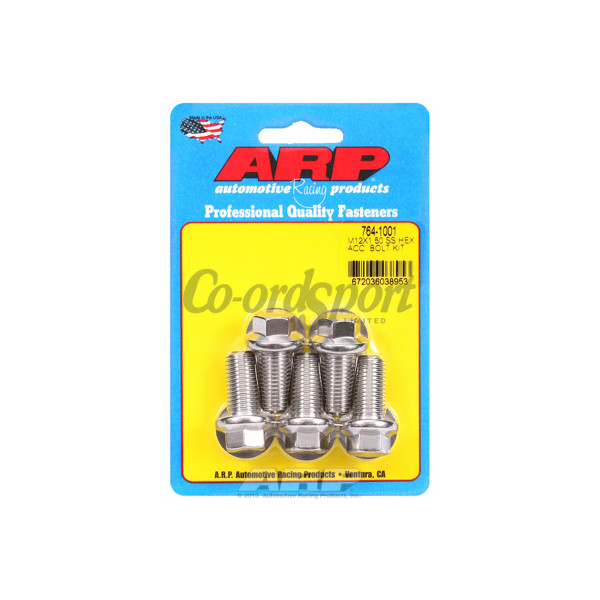 ARP M12 x 1.50 x 25 hex SS bolts image