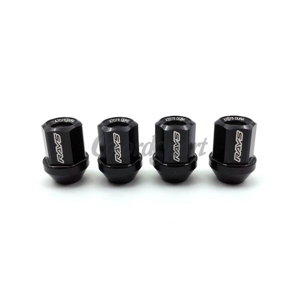 RAYS DURA NUT (4PC) STRAIGHT L32 M12x1.25 BLACK image