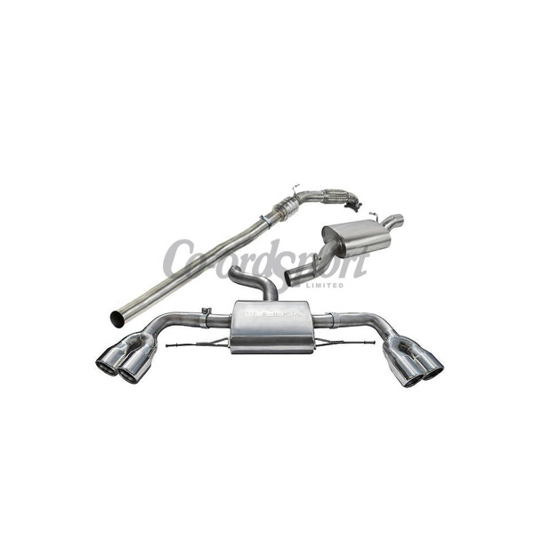 COBRA Audi TTS (Quattro) Quad Exit TailPipes (08-14) Turbo Back image