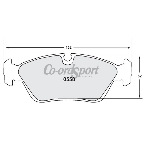 PFC 558 Race Pad Set - 08 BMW Compact cup 18 mm - E46 328i Front image