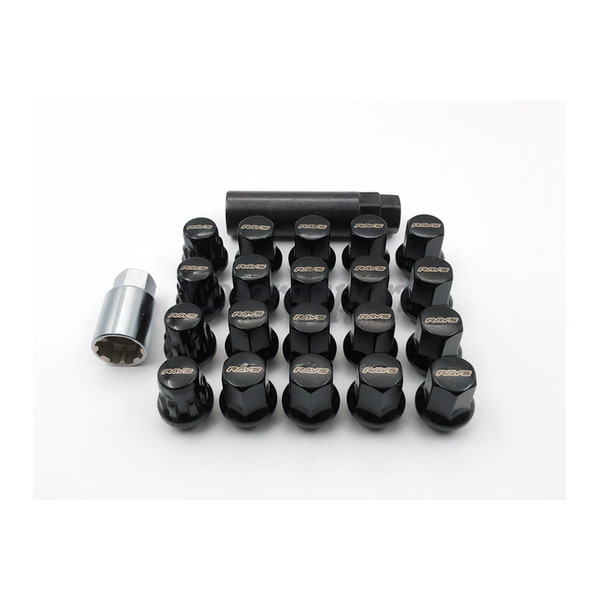 RAYS 17 HEX L31 NUTS AND LOCK SET 12X1.25-5H BK Black image