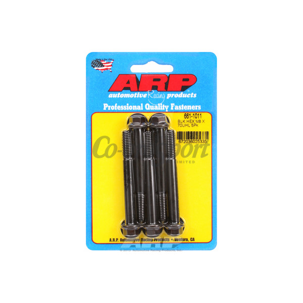 ARP M8 x 1.25 x 70 hex black oxide bolts image