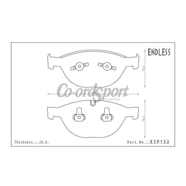 Endless Brake pads MX72 Front BMW M5 E60 image