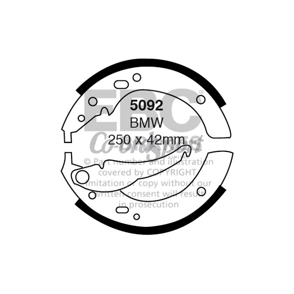 EBC BRAKE SHOE SET image