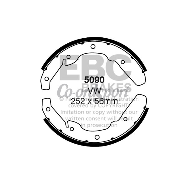 EBC BRAKE SHOE SET image