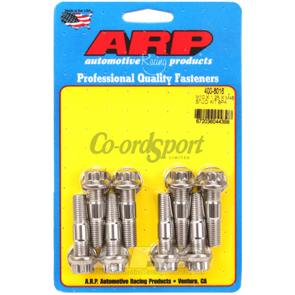 ARP M10 X 1.25 X 48mm broached stud kit 8pcs image
