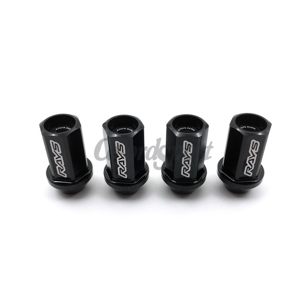 RAYS DURA NUT (4PC) STRAIGHT L42 M12x1.5 BLACK image