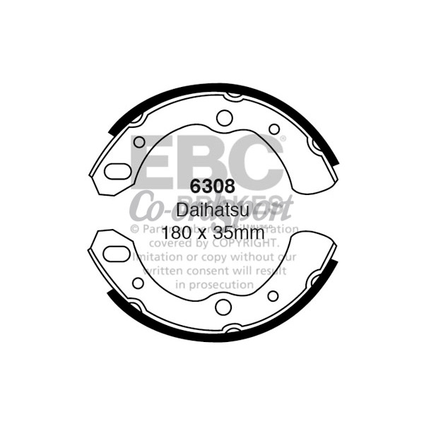 EBC BRAKE SHOE SET image