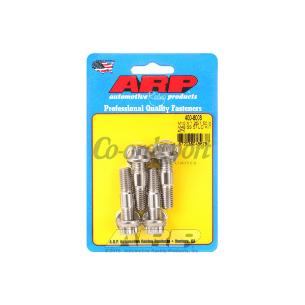 ARP M10 X 1.25/1.50 X 48mm broached stud kit 4pcs image