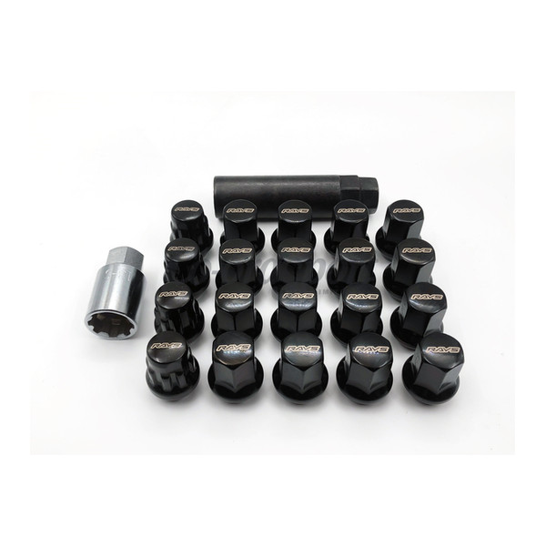 RAYS 17 HEX L31 NUTS AND LOCK SET 12X1.5-5H BK Black image