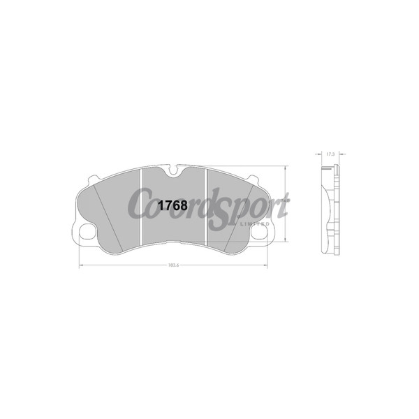 PFC 1768 RACE PAD SET - 11 CMPD 17 MM image