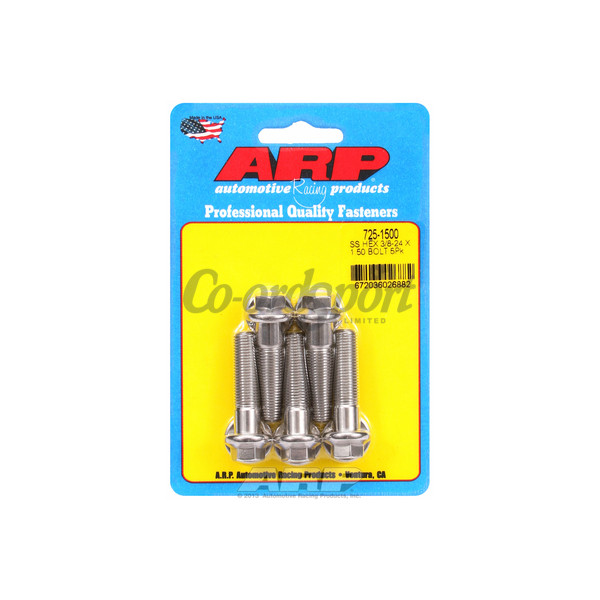 ARP 3/8-24 x 1.500 hex 7/16 wrenching SS bolts image