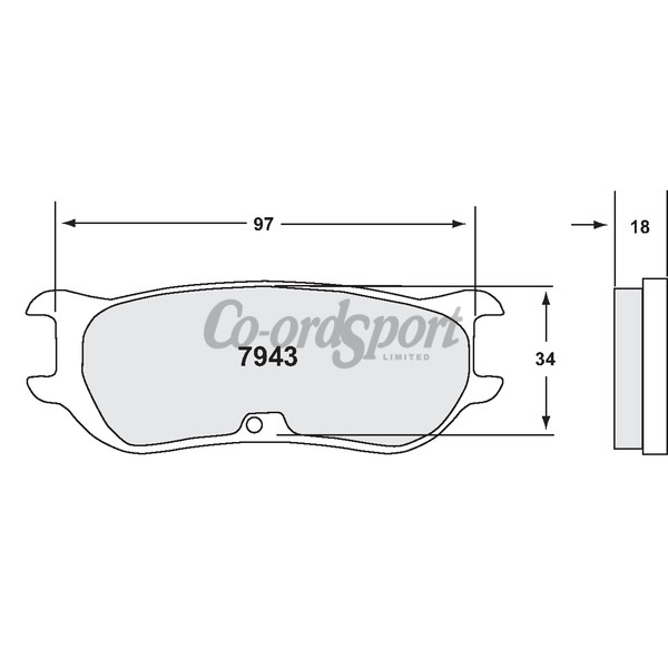 PFC 7943 Race Pad Set - 11 Compound 18 mm image