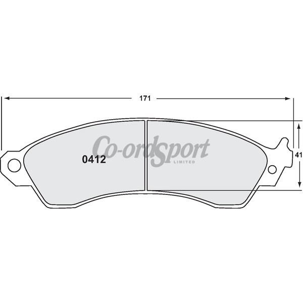 PFC 412 Race Pad Set - 90 Compound 16 mm image