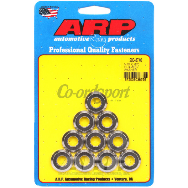 ARP M10 x .870in OD chamfer SS washers image