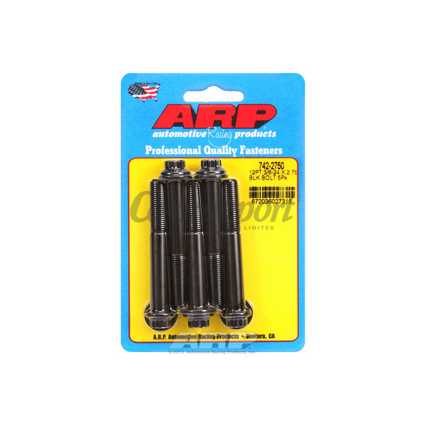 ARP 3/8-24 x 2.750 12pt black oxide bolts image