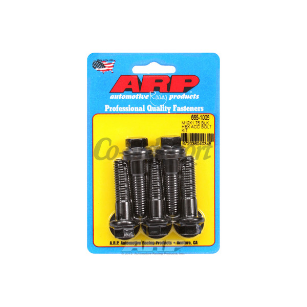 ARP M12 x 1.75 x 45 hex black oxide bolts image