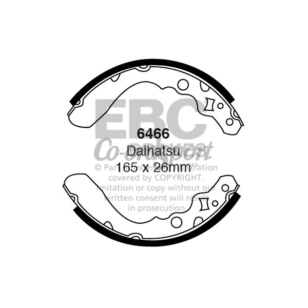 EBC BRAKE SHOE SET image