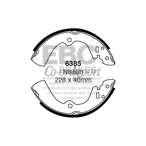 EBC BRAKE SHOE SET image