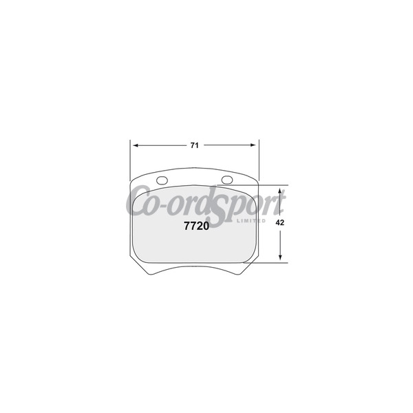 PFC 7700 RACE PAD SET - 19 CMPD 15 MM image