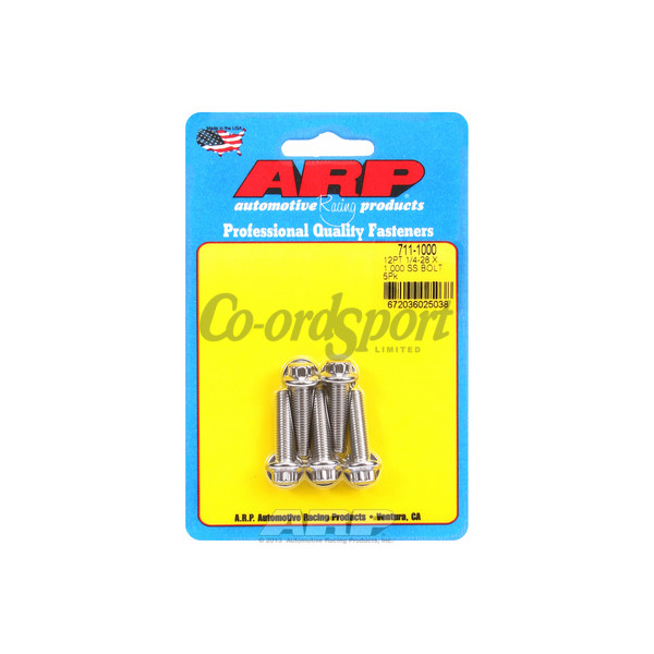 ARP 1/4-28 x 1.000 12pt SS bolts image