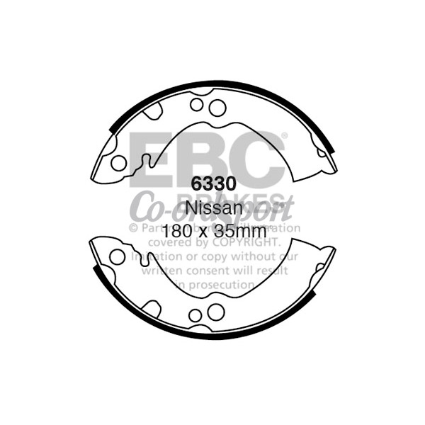 EBC BRAKE SHOE SET image